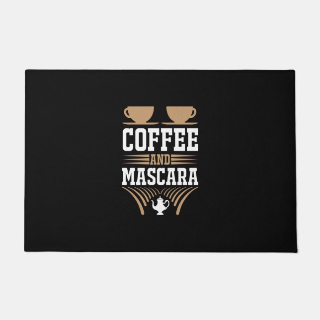 Coffee Art Coffee And Mascara Doormat (Front)