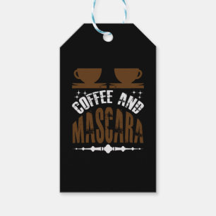 Coffee Art Coffee And Mascara Gift Tags