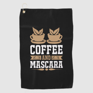 Coffee Art Coffee And Mascara Golf Towel