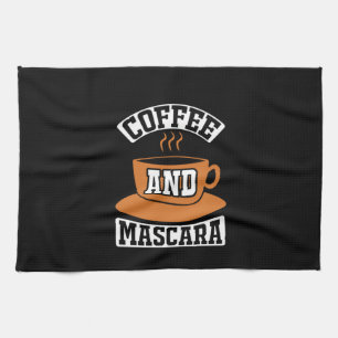 Coffee Art Coffee And Mascara Kitchen Towel