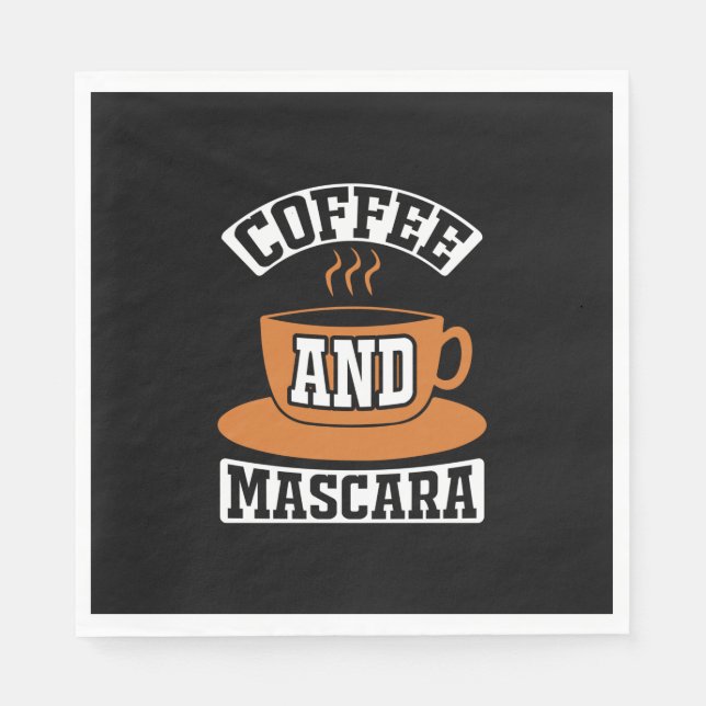 Coffee Art Coffee And Mascara Napkins (Front)