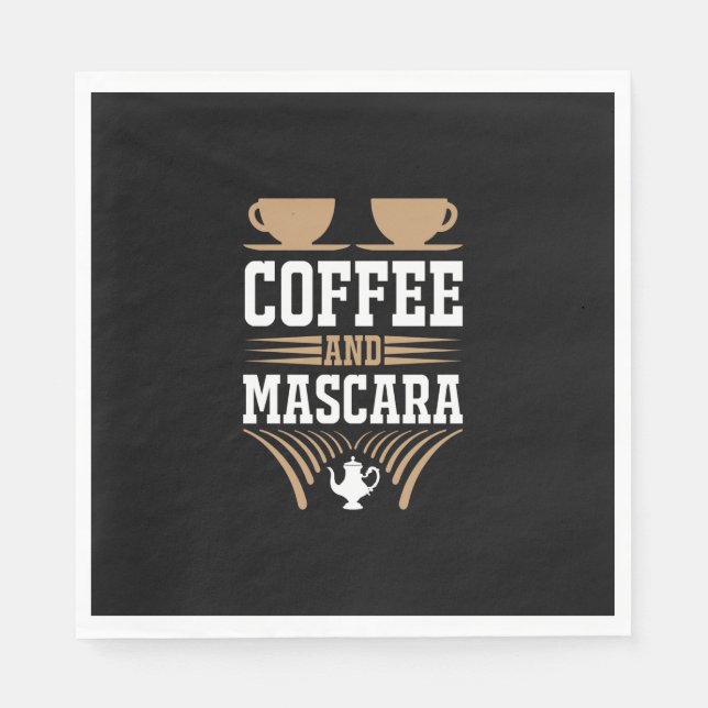 Coffee Art Coffee And Mascara Napkins (Front)