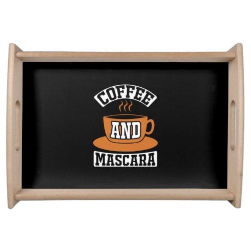 Coffee Art Coffee And Mascara Serving Tray