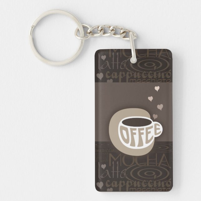 Coffee Art Key Chain (Front)