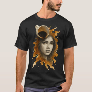 Coffee Art Portrait T-Shirt