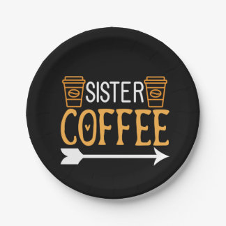 Coffee Art Sister Coffee Paper Plates