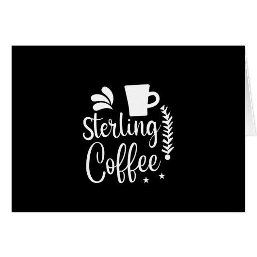 Coffee Art Sterling Coffee Cards (Front Horizontal)