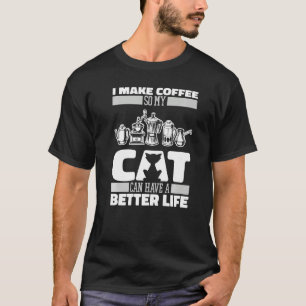 Coffee Artist Cat Cafe Bean Caffeine  Barista T-Shirt