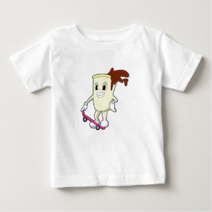 Coffee as Skater with Skateboard Baby T-Shirt