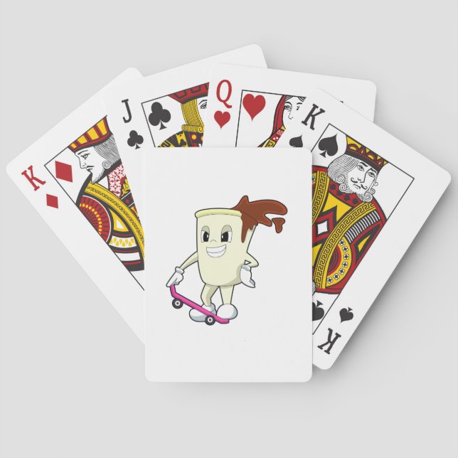 Coffee as Skater with Skateboard Poker Cards (Back)