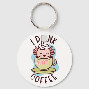 Coffee. Axolotl. Keychain