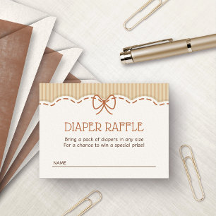 Coffee Baby Brewing Shower Diaper Raffle Enclosure Card