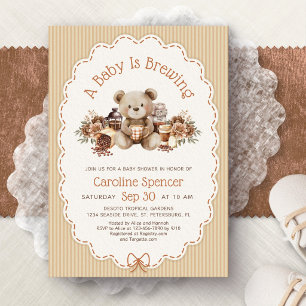 Coffee Baby Brewing Shower Invitation