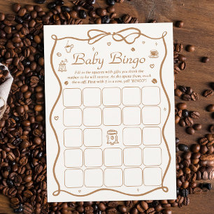 Coffee Baby is Brewing Baby Shower Bingo Game Card