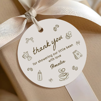 Coffee Baby is Brewing Baby Shower Favor Tags