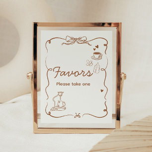 Coffee Baby is Brewing Baby Shower Favors Sign