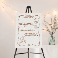 Coffee Baby is Brewing Baby Shower Welcome Sign