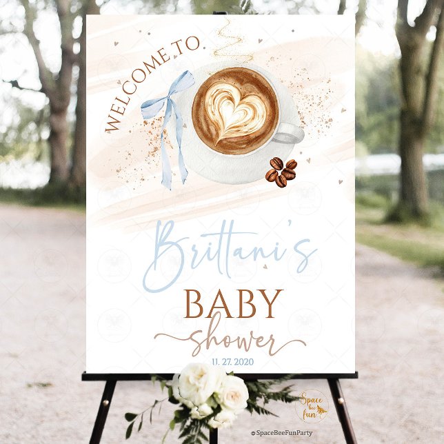 Coffee baby is brewing shower Welcome sign (Coffee baby,is brewing shower,invitation,welcome sign,board yard,decorations,Coffee baby shower,game)