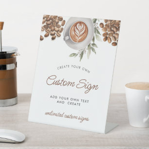 Coffee Baby Shower - a Baby is Brewing Custom Pedestal Sign