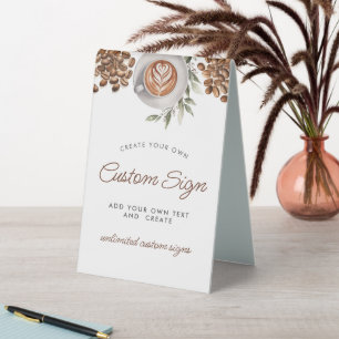 Coffee Baby Shower - a Baby is Brewing Custom Table Tent