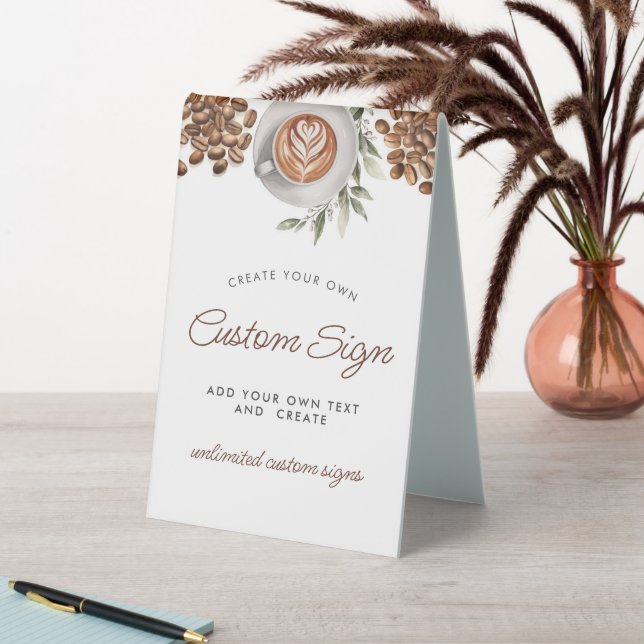 Coffee Baby Shower - a Baby is Brewing Custom Table Tent (In SItu (Table))