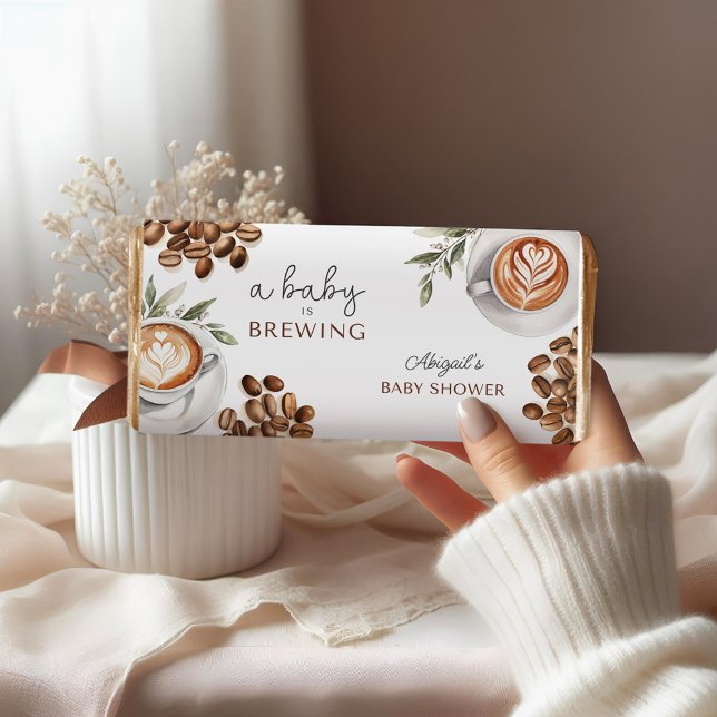 Coffee Baby Shower - A Baby is Brewing Hershey Bar Favors (Coffee Baby Shower - A Baby is Brewing Hershey Bar Favors)