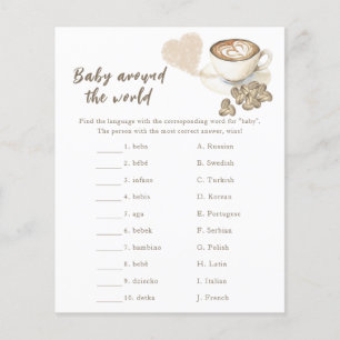 Coffee baby shower - Baby around the world game