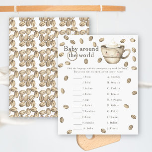 Coffee baby shower - Baby around the world game