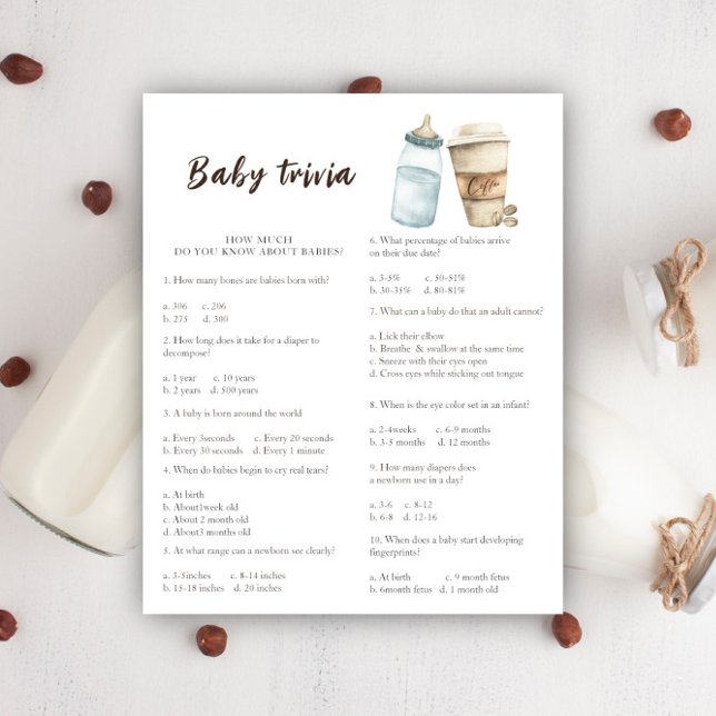 Coffee baby shower - Baby Trivia Game (Creator Uploaded)