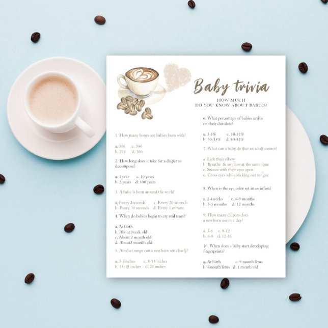 Coffee baby shower - Baby Trivia Game (Creator Uploaded)