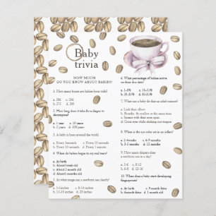 Coffee baby shower - Baby Trivia Game
