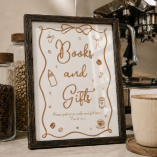 Coffee Baby Shower Books & Gifts Poster