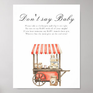 Coffee baby shower - Don't say baby Poster