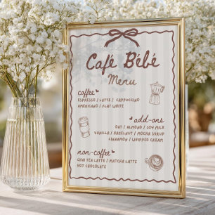 Coffee Baby Shower Drink Menu: A Baby is Brewing Foam Board