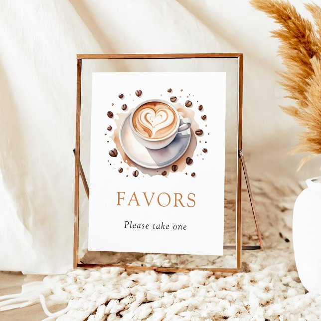 Coffee Baby Shower Favors Party Paper Sign (Creator Uploaded)
