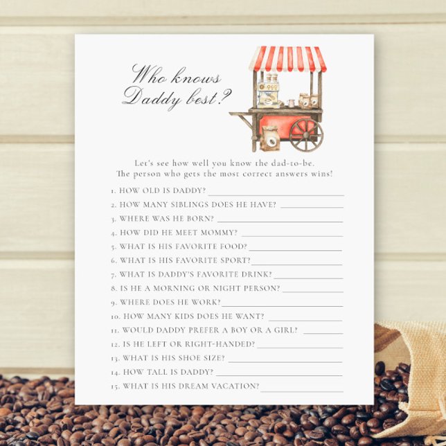 Coffee baby shower - Game Who knows daddy best (Creator Uploaded)