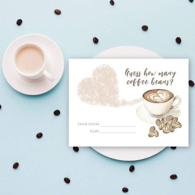 Coffee Baby shower Guess how many coffee beans Enclosure Card (Creator Uploaded)
