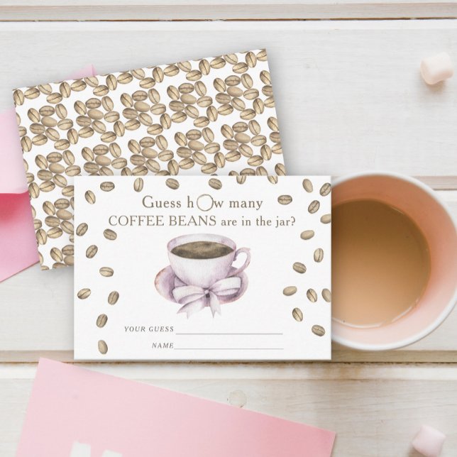 Coffee Baby shower Guess how many coffee beans Enclosure Card (Creator Uploaded)