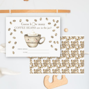 Coffee Baby shower Guess how many coffee beans Enclosure Card