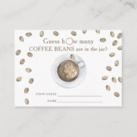 Coffee Baby shower Guess how many coffee beans