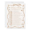Coffee Baby Shower Guess Who Game Card
