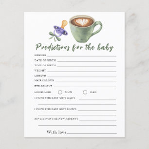 Coffee baby shower - predictions and advice baby