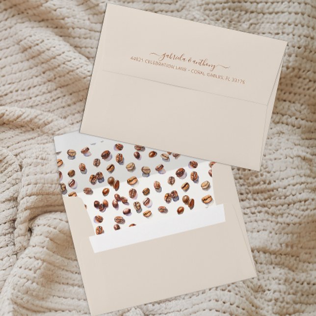 Coffee Baby Shower Self Addressed Envelope (Coffee Baby Shower Envelope)