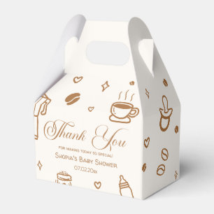 Coffee Baby Shower Thank You Favor Boxes