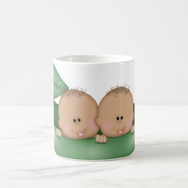 coffee baby shower twins "pea in a pod" cup (Center)