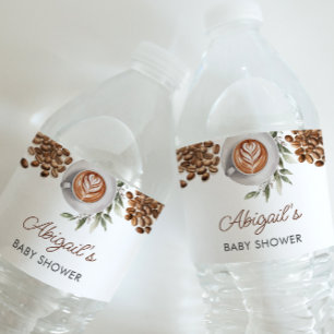 Coffee Baby Shower - Water Bottle Label