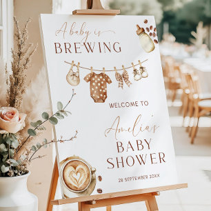 Coffee Baby Shower Welcome Sign Printable A Baby 