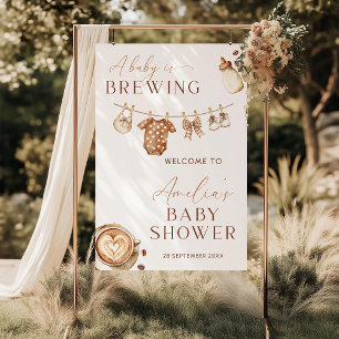 Coffee Baby Shower Welcome Sign Printable A Baby 