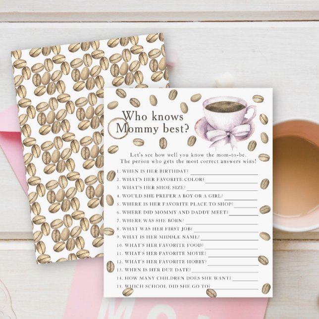 Coffee baby shower - Who knows mommy best (Creator Uploaded)