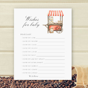 Coffee baby shower - wishes for baby
